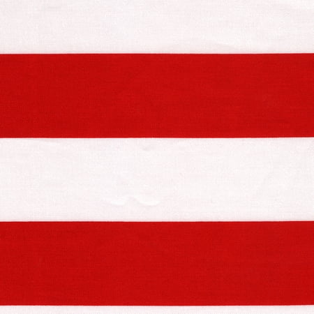 Stripe Quilt Fabric - SHASON TEXTILE (3 Yards cut) 100% COTTON PRINT QUILTING FABRIC, RED / WHITE STRIPES