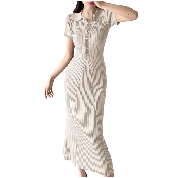 off the shoulder drawstring dress Bxsruta Women's Off The Shoulder Drawstring Dress Short Sleeve Neck Knit Casual Long Maxi Dress Free Size, Beige