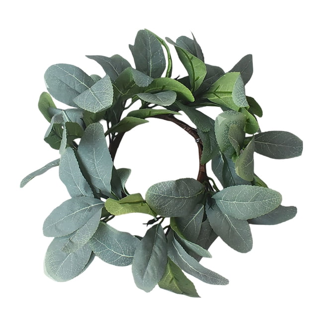 Círculos para velas, guirnaldas de hojas y flores, pequeñas guirnaldas de flores bohemias, candelabros cilíndricos, adecuados para bodas, decoración de puertas y mesas.