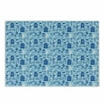 thumbnail image 1 of Dutch Cutting Board, Elements from Nature and Architecture of Netherlands in Blue Tones, Decorative Tempered Glass Cutting and Serving Board, Small Size, Pale Blue Navy Blue, by Ambesonne, 1 of 1