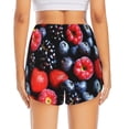 thumbnail image 2 of Lsque Variety Of Fruits And Berries Printed Women's Running Shorts with Liner Pockets,Elastic Quick Dry Workout Athletic Gym Yoga Shorts,Womens High Waist Shorts-Small, 2 of 9