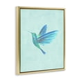 thumbnail image 3 of Stupell Industries Blue Hummingbird Simplicity Gold Framed Floater Canvas Wall Art, design by Camila Juncos, 31 x 25, 3 of 9
