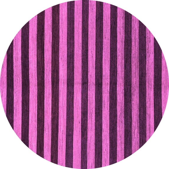 Ahgly Company Indoor Round Abstract Purple Modern Area Rugs, 4' Round