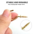 thumbnail image 3 of Unique Bargains 50pcs Cup Screw-in Wall Ceiling Hooks 1 Inch Copper Plating Screw Outdoor Holder Gold Tone, 3 of 7