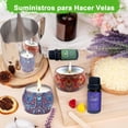 thumbnail image 3 of Kit para Hacer Velas, Kit para Hacer Vela Aromática, Fabricación de Vela Regalo para Adulto Principiante con Cera Abeja Olla Fusión Aroma Lata Pegatina Mecha Cuchara, 3 of 4