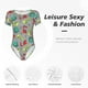 thumbnail image 4 of Balery Cute Dinosaur Body de cuello redondo de manga corta para mujer Tops de manga corta Tops básicos-XX-Large, 4 of 7