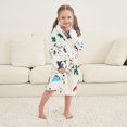 thumbnail image 2 of Albornoz para niños, albornoz con capucha para niños y niñas, ropa de dormir de dinosaurio de animales de dibujos animados, pijamas suaves para niños pequeños, 2 of 3