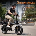 thumbnail image 3 of Upgraded P1PRO 14" Folding Electric Bike for Adult, Max 75 Miles 24MPH Electric Bicycle, 48V 22.5Ah Removable Battery, PAS Control, E-Bike for Adults Teens, Front Suspension, 3 of 10