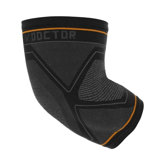 Shock Doctor Compression Knit Elbow Sleeve with Gel Support, Black/Grey, Adult-X-Large RVT Sports D00560