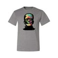 thumbnail image 2 of Wild Bobby, Colorful Technicolor Rainbow Frankenstein Face, Pop Culture, Men Graphic Tees, Heather Grey, Large, 2 of 3