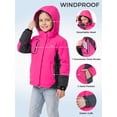 thumbnail image 6 of Wantdo Girl's Hooded Skiing Jackets Kid's Waterproof Raincoats Rosy 8, 6 of 9