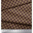 thumbnail image 3 of Soimoi Poly Georgette Fabric Check & Floral Artistic Print Fabric by Yard 42 Inch Wide, 3 of 3