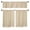 Gold, variant on Better Homes & Gardens Ladder Stripe Kitchen Curtain Tiers and Valance, 3-Piece Set, Gray, 60" W x 36" L