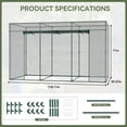 thumbnail image 2 of Crop Cages for Garden Plant, 9.8x3.3x6 Ft Plant Protection Tent with Zippered Door, Raised Bed Cover, Garden Bed Cover with Frame, Wind-Resistant Plant Cages for Outdoor Plants Vegetable Flower, 2 of 8