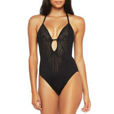 Kenneth Cole Womens Jungle Fever Studded Push-Up One-Piece Style-KC0EX10