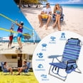 thumbnail image 4 of GVDV Backpack Beach Chair for Adults, Portable Folding Beach Chair with Cup Holder and Towel Rack, 4-Position Adjustable Reclining Chair for Beach, Camp, Outdoor, 4 of 9