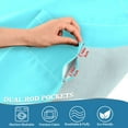 thumbnail image 7 of joogoo Light Blue Curtains Sets Half Window Cafe Farmhouse Tier 2 Panels Short Curtain Rod Pocket 27"W x 24"L, 7 of 7