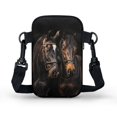 thumbnail image 2 of HELLHERO Horse Unisex Crossbody Bag Polyester Double Zipper Women Crossbody Bag for Outdoor Daily Use, 2 of 7