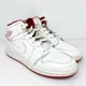 thumbnail image 2 of Ni - ke Ni - ke Girls Air Jordan 1 Mid 554725-103 White Basketball Shoes Sneakers Size 6.5Y, 2 of 5