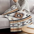 thumbnail image 3 of Orange Boho Blanket Soft Cozy Warm Throw Blanket for Couch, Plush Fuzzy Flannel Fleece Blankets for Sofa, Southwestern Ethnic Aztec Retro Geometric Bed Blankets Lightweight Gifts for Women, 40"x50", 3 of 9