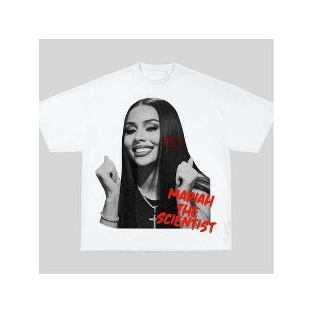 Limited edition Mariahhh The Scientist Big Face Graphic Rap Tee - The Perfect addition to any R&B Fan's Wardrobe