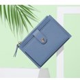 thumbnail image 3 of Mini tarjetero de piel sintética para hombre y mujer, cartera con 6 tarjeteros, bolsa para dinero (rosa y azul), 2 uds. ER, 3 of 5