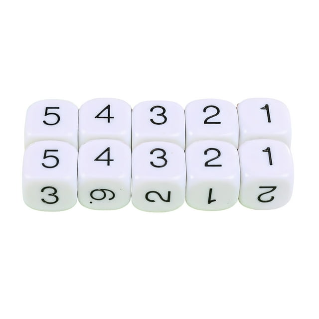 Classic Acrylic Game Dice Set - 10 Pieces Clear Numeric Dice for Party Games, Math Learning, and More - 0.6 x 0.6 x 0.6 Inches Perfect for Board Games Dungeons & Dragons Educational Activities