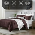 thumbnail image 4 of Superior 650 Thread Count Egyptian Cotton Duvet Cover Set, Plum, King/ Cal King, 4 of 8