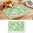 thumbnail image 6 of Green Daisy Floral Placemats Set of 8 Spring Watercolor Flower Leaf Plant Place Mats Indoor Wipeable Table Mats Washable Cloth Dining Table Placemats for Kitchen Holiday Party Home Decor 13x19 Inch, 6 of 9