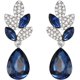 thumbnail image 1 of Aretes Cristal Rhinestone Lágrima Hoja Pendiente Colgante para Fiesta Boda, 1 of 4