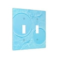 thumbnail image 2 of PAYOHTO Toggle Light Switch Wall Plate Light Blue Calm Water Texture Double Switch Cover Standard Size 2-Gang 4.50" x 4.5" Unbreakable Polycarbonate Thermoplastic, 2 of 6