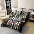 thumbnail image 3 of Erosebridal Deer Camo Bedding Set American Flag Duvet Cover Hunting Theme Comforter Cover Military Army Green Camouflage Bedspread Wild Animal Moose Print Western Rustic Farmhouse Decor Bedding Full, 3 of 6