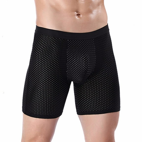 Qwertyu Men's Jock Strap Supporters Underwear Jockstrap Male Boxer Briefs Athletic Briefs Black L