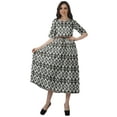 thumbnail image 2 of Moomaya Printed Short Sleeve Dress Pleated Women Plus Size Casual Work Dress, 2 of 6