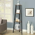 thumbnail image 3 of COSTWAY 4-Tier Corner Shelf Metal Storage Rack Bookcase Plant Display Stand Natural, 3 of 11
