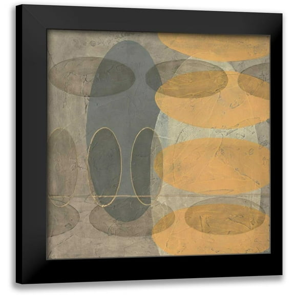 Goldberger, Jennifer 12x12 Black Modern Framed Museum Art Print Titled - Custom Muted Echos II