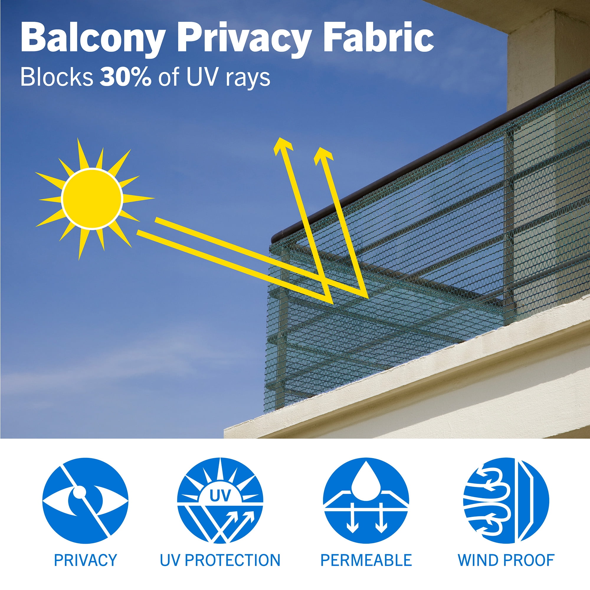 Screenguard 15-ft x 6-ft Green Privacy Fabric with 30UV Protection