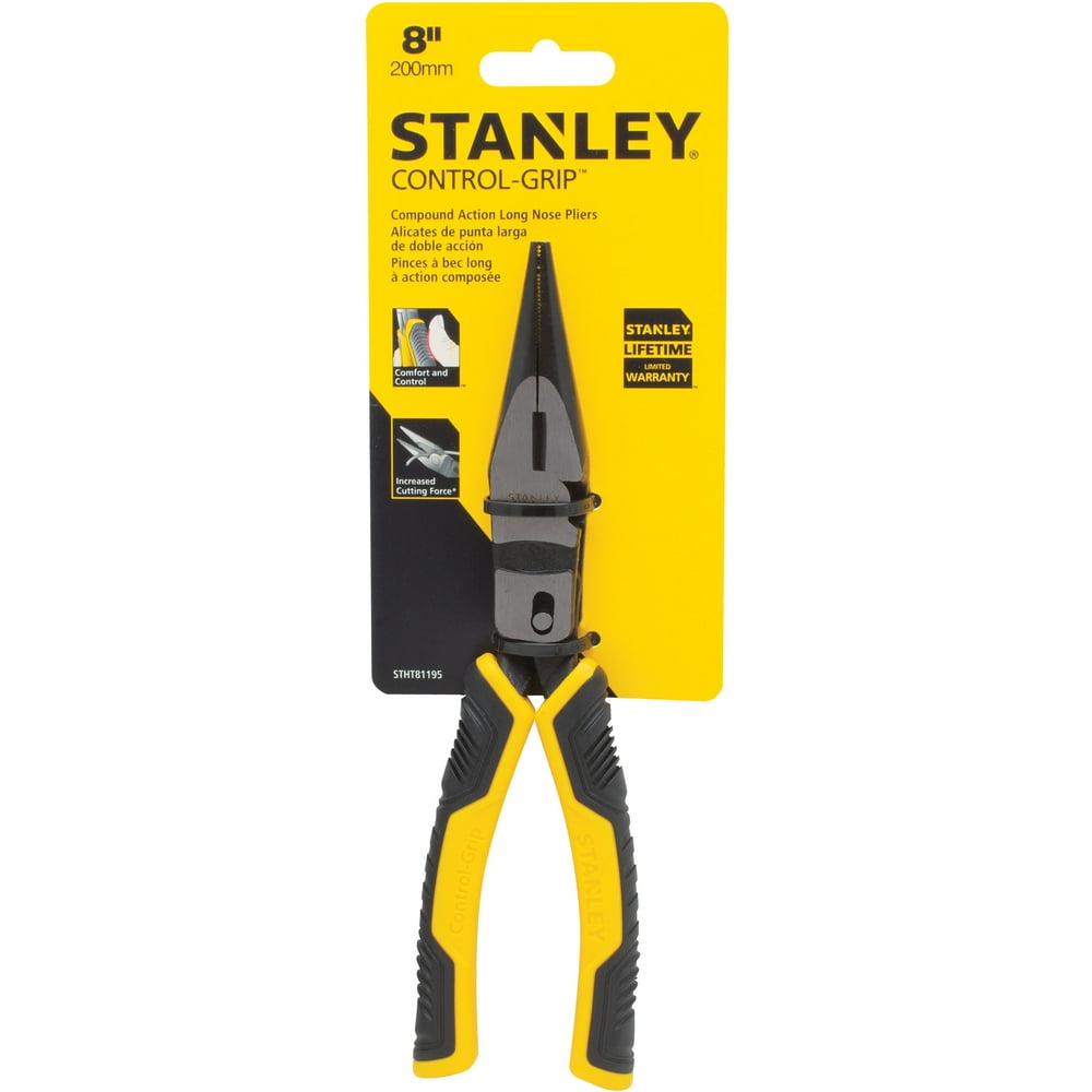 Stanley STHT81195 Control Grip Compound Action Long Nose Pliers