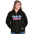 thumbnail image 3 of Oh Hell No Rapper Singer Hip-Hop Unisex Fleece Graphic Zip Up Hoodie Brisco Brands 2X, 3 of 5