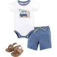 thumbnail image 1 of Conjunto Unisex de algodón para bebé, Pantalones Cortos y Zapos, 1 of 1