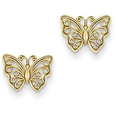 14K Butterfly Post Earrings