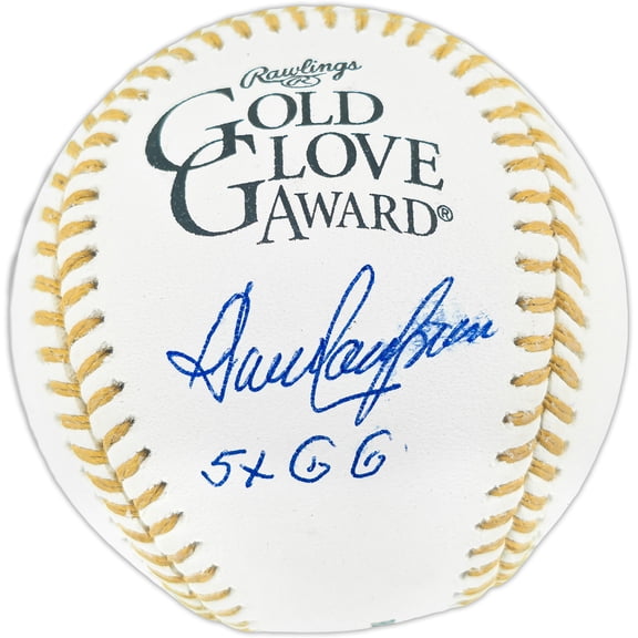 Dave Concepcion Autographed Official Rawlings Gold Glove Baseball Cincinnati Reds "5x GG" (Smudged) Beckett BAS QR #BR50814