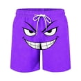 thumbnail image 6 of Girls Shorts Size 13-14Y Kids Smirk Face Print Drawstring Swim Shorts, 6 of 7