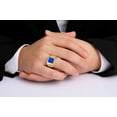 thumbnail image 2 of RYLOS Men's Rings 14K Yellow Gold Designer Ring With Diamonds and Blue Quartz Rings For Men Size 9, 2 of 6