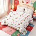 thumbnail image 3 of Manfei Vintage Santa Claus Quilt Full,Happy Xmas Full Bedspread Sets,3-Piece,1 Coverlet and 2 Pillowcases, 3 of 7
