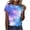 4-Multicolor, variant on Workout T Shirts for Women Crew Neck Shirt Short Sleeve Trendy Tops Celestial Loose Casual Outfit Multicolor S