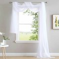 thumbnail image 2 of Jinsinto 216 inch extra long white sheer window scarves, 2 of 5