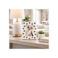 thumbnail image 2 of Rectangle Picture Frames for Tabletop Display - Modern Paw-Print Decorative Photo Frame for Console, Mantel, and Shelf - Wood and Glass Pictures for Study and Office Desk - 9", Black & White, 2 of 10