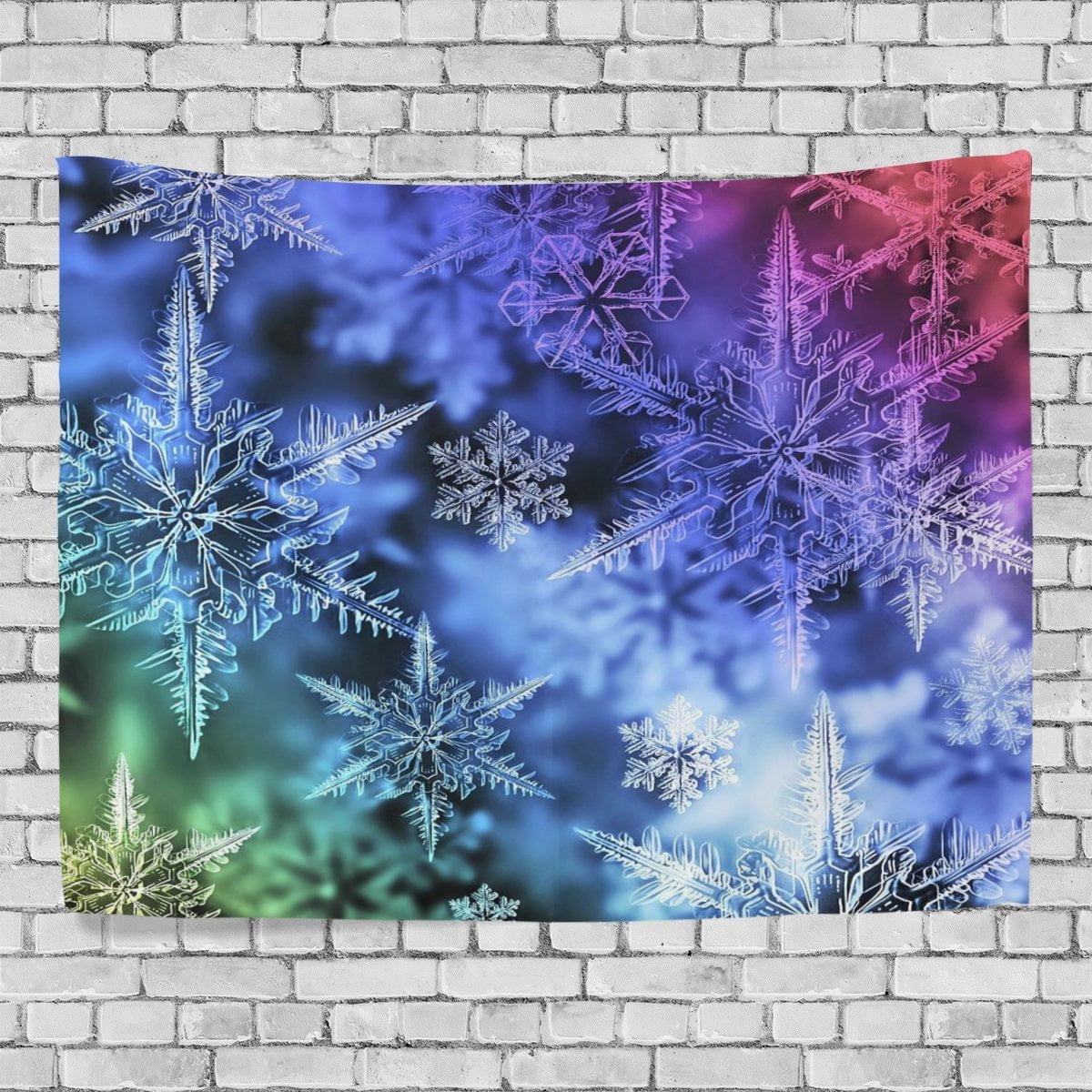 BSDHOME Snowflake Tapestry Wall Decor Living Room Dorm Tapestries 80 x 60 inches