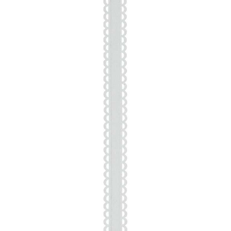 Offray 5/8" Wide Sheer Craft Ribbon - 9-Foot Spool, White, For Gift Wrapping & DIY Decor